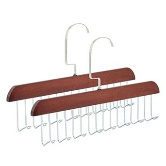 2 pc Bra Hangers Wood Tank Top Hanger with 8 Hooks Space Saving Storage for Bras 11 x 0.5 x7.1 Inch