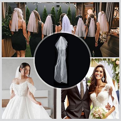 Elegant Wedding Veil 1 Pc Single Layer White
