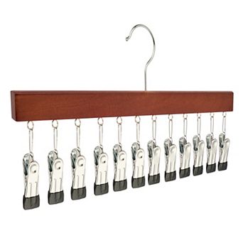2 pc Wood Hat Hangers Wood Hanger with 12 Hooks for Closet Organizer Space Saving 15.4 x 7.7 Inch