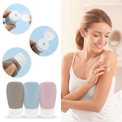 1.18"x3.74" PP Travel Container Set 1.06oz 3 Pcs