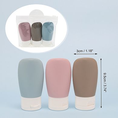 1.18"x3.74" PP Travel Container Set 1.06oz 3 Pcs