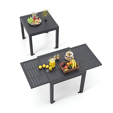 Modern Aluminum Outdoor Dining Table for Patio or Deck
