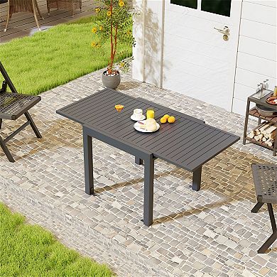 Modern Aluminum Outdoor Dining Table for Patio or Deck