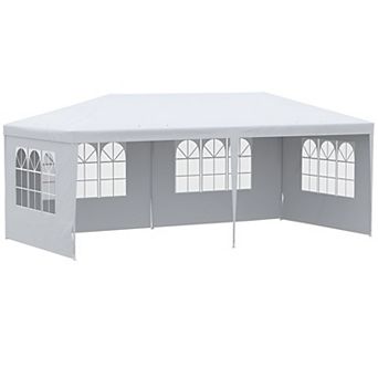 Party Tent Canopy with Removable Sidewalls and Window Panels for Outdoor Events