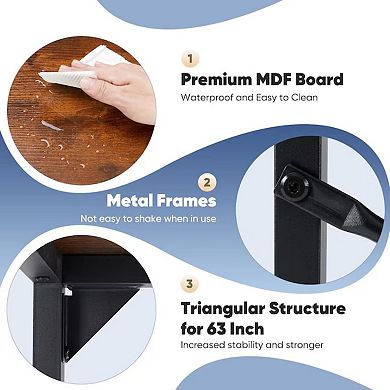 YIORTWO Computer Desk for Small Spaces with Storage Bag & Hook, Writing Gaming Desk