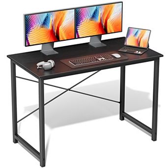 YIORTWO Computer Desk for Small Spaces with Storage Bag & Hook, Writing Gaming Desk