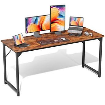 YIORTWO Computer Desk for Small Spaces with Storage Bag & Hook, Writing Gaming Desk