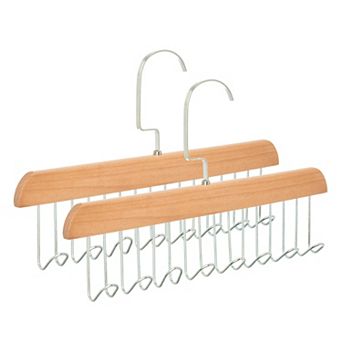 2 Pack Hangers, Wood Tank Top Hanger with 8 Hooks for Closet Organizer 11 x 0.5 x 7.1 Inch
