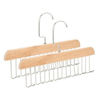 2 Pack Hangers, Wood Tank Top Hanger with 8 Hooks for Closet Organizer 11 x 0.5 x 7.1 Inch