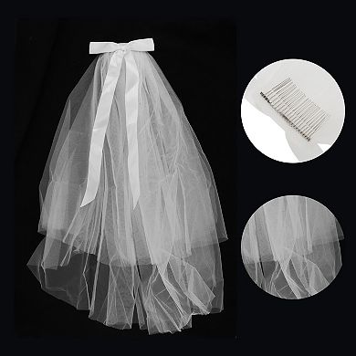 Double Layer Wedding Veil 22.83" 1 Pc