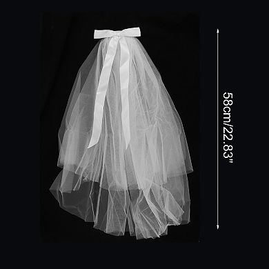 Double Layer Wedding Veil 22.83" 1 Pc