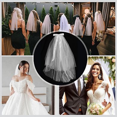 Double Layer Wedding Veil 22.83" 1 Pc