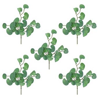 Artificial Money Grass, Real Touch Faux Pennywort Greenery for Office Desk Bathroom Shelf 6.7"H