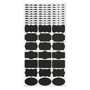 Removable Erasable Model I Gift Stickers 2.36"x1.5" Black 10 pc