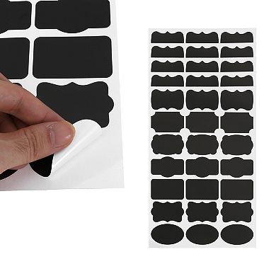 Removable Erasable Model I Gift Stickers 2.36"x1.5" Black 10 Pcs
