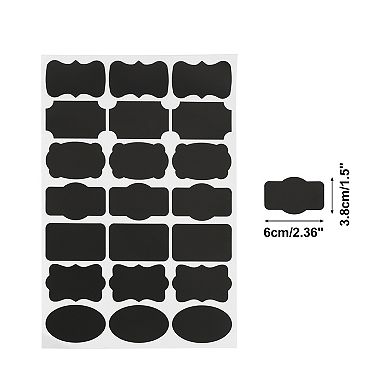 Removable Erasable Model I Gift Stickers 2.36"x1.5" Black 10 Pcs