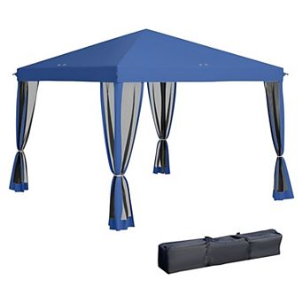 Pop-Up Shade Canopy Tent with Steel Frame and Adjustable Height for Outdoor Gatherings