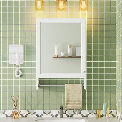 ELEMENT ACE Wall Mounted Medicine Cabinet with Adjustable Shelf and Towel Bar