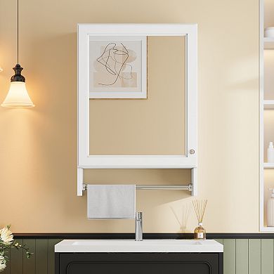 ELEMENT ACE Wall Mounted Medicine Cabinet with Adjustable Shelf and Towel Bar