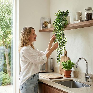 Artificial Hanging Plants, Faux Eucalyptus Greenery for Shelf Bathroom Wall Decor, Fake Vines 2.6ft