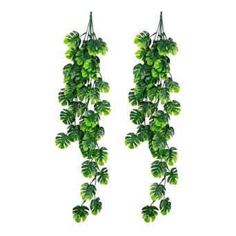 Artificial Hanging Plants, Faux Eucalyptus Greenery for Shelf Bathroom Wall Decor, Fake Vines 2.6ft