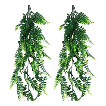 Artificial Hanging Plants, Faux Eucalyptus Greenery for Shelf Bathroom Wall Decor, Fake Vines 2.6ft