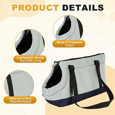 Contrast Color Dog Purse Carrier with Crossbody Strap 1Pc