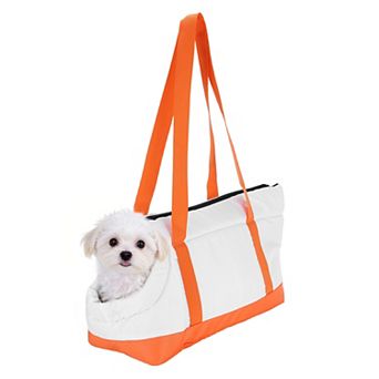 Contrast Color Dog Purse Carrier with Crossbody Strap 1 pc