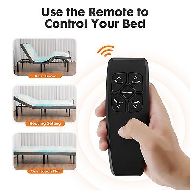 YIORTWO Electric Adjustable Bed Frame with Remote, Zero Gravity, Head & Foot Incline