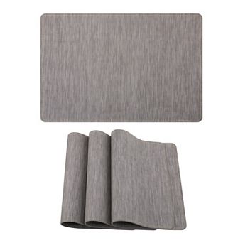 Placemats Set of 4 Faux Leather Mats for Kitchen Dining Table Decor Heat Resistant Mat 17.7x11.8Inch