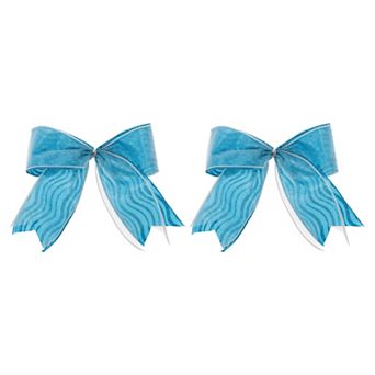 Elegant Fabric Gift Bow Decoration Set 6.69"x7.48" 2 pc