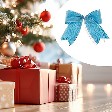 Elegant Fabric Gift Bow Decoration Set 6.69"x7.48" 2 Pcs