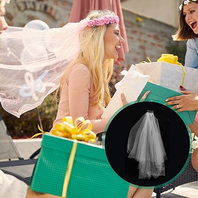 Elegant Wedding Veil 1 Pc Double Layer White