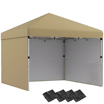 Outdoor Pop-Up Canopy Tent with Removable Walls and Sandbags