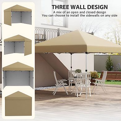 Outdoor Pop-Up Canopy Tent with Removable Walls and Sandbags