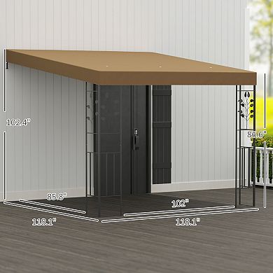 Outsunny 10ft x 10ft Outdoor Pergola Canopy, Metal Patio Canopy