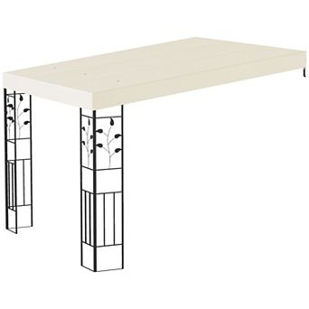 Outsunny 10' x 10' Outdoor Pergola Canopy, Metal Patio Canopy,