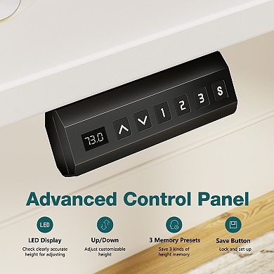 YIORTWO Electric Standing Desk, Height Adjustable Desk with Memory Presets & Hooks