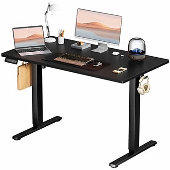 YIORTWO Electric Standing Desk, Height Adjustable Desk with Memory Presets & Hooks