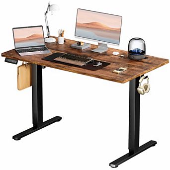 YIORTWO Electric Standing Desk, Height Adjustable Desk with Memory Presets & Hooks