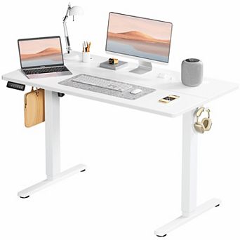 YIORTWO Electric Standing Desk, Height Adjustable Desk with Memory Presets & Hooks