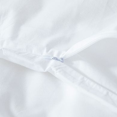 Greek Key Embroidered Cotton Duvet Cover Set, 3 Piece Bedding Set, Queen/King