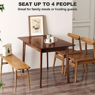 Mid-Century Modern Dining Table Seats 4 for Meals, Crafts, or Work
