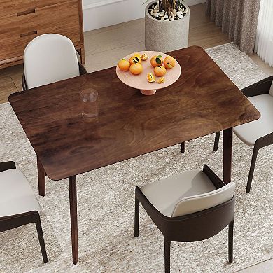 Mid-Century Modern Dining Table Seats 4 for Meals, Crafts, or Work