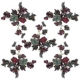 Artificial Monstera Leaves Realistic-Touch Mini Tropical Greenery Perfect for Bathroom Shelves 6.7"H