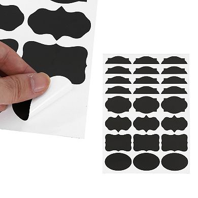 Removable Erasable Gift Stickers 2.36"x1.57" Black 10 Pcs