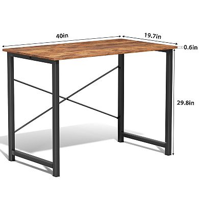 YIORTWO Computer Desk with X-Brace, Modern Writing Desk for Home Office