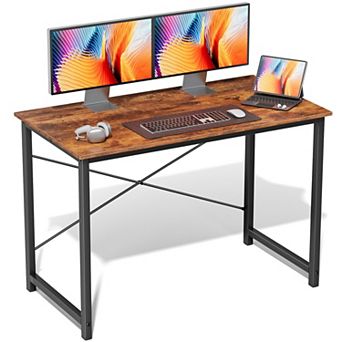 YIORTWO Computer Desk with X-Brace, Modern Writing Desk for Home Office