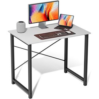YIORTWO Computer Desk with X-Brace, Modern Writing Desk for Home Office
