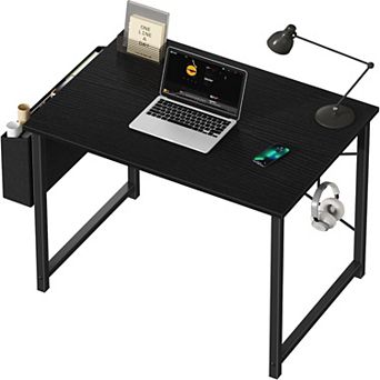 YIORTWO Computer Desk with Storage Bag & Hook, Home Office Writing Gaming Desk